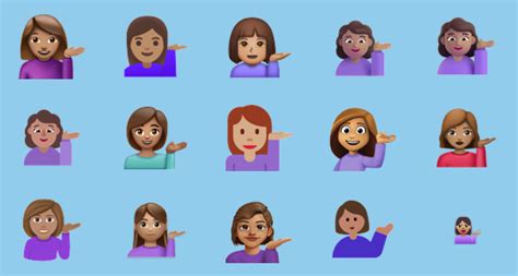 Emoji 101: ‍♀️ Woman Tipping Hand Emoji Meaning (From Girl .